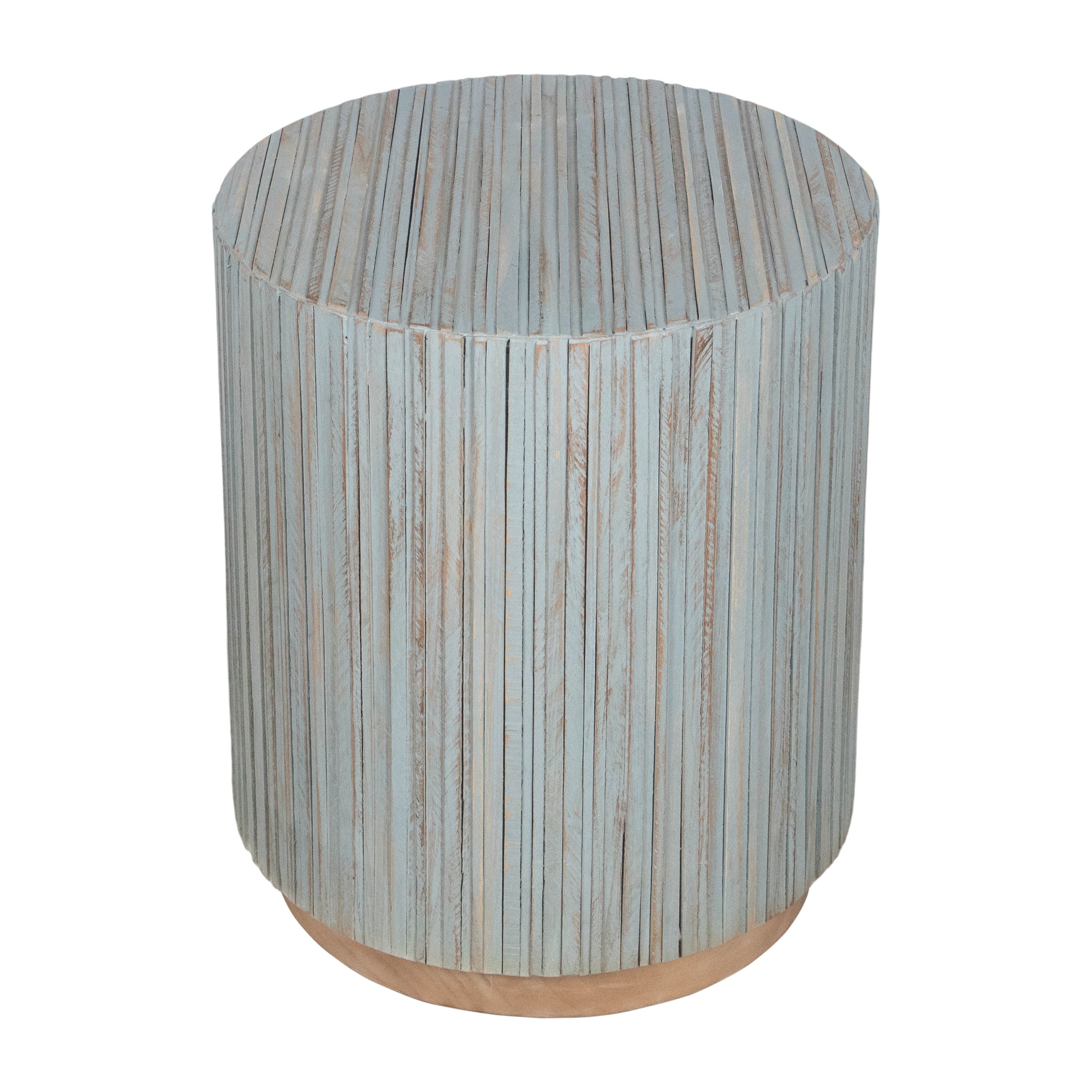 Monroe Round Teak Wood End Table