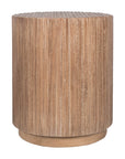 Monroe Round Teak Wood End Table
