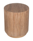 Monroe Round Teak Wood End Table