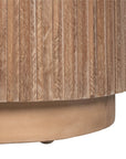 Monroe Round Teak Wood End Table