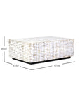 Mila Rectangular Coconut Coffee Table