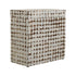 White Juliette Square Recycled Coconut Shell 16" Accent Table with Storage Recycled Coconut Shell accent side table