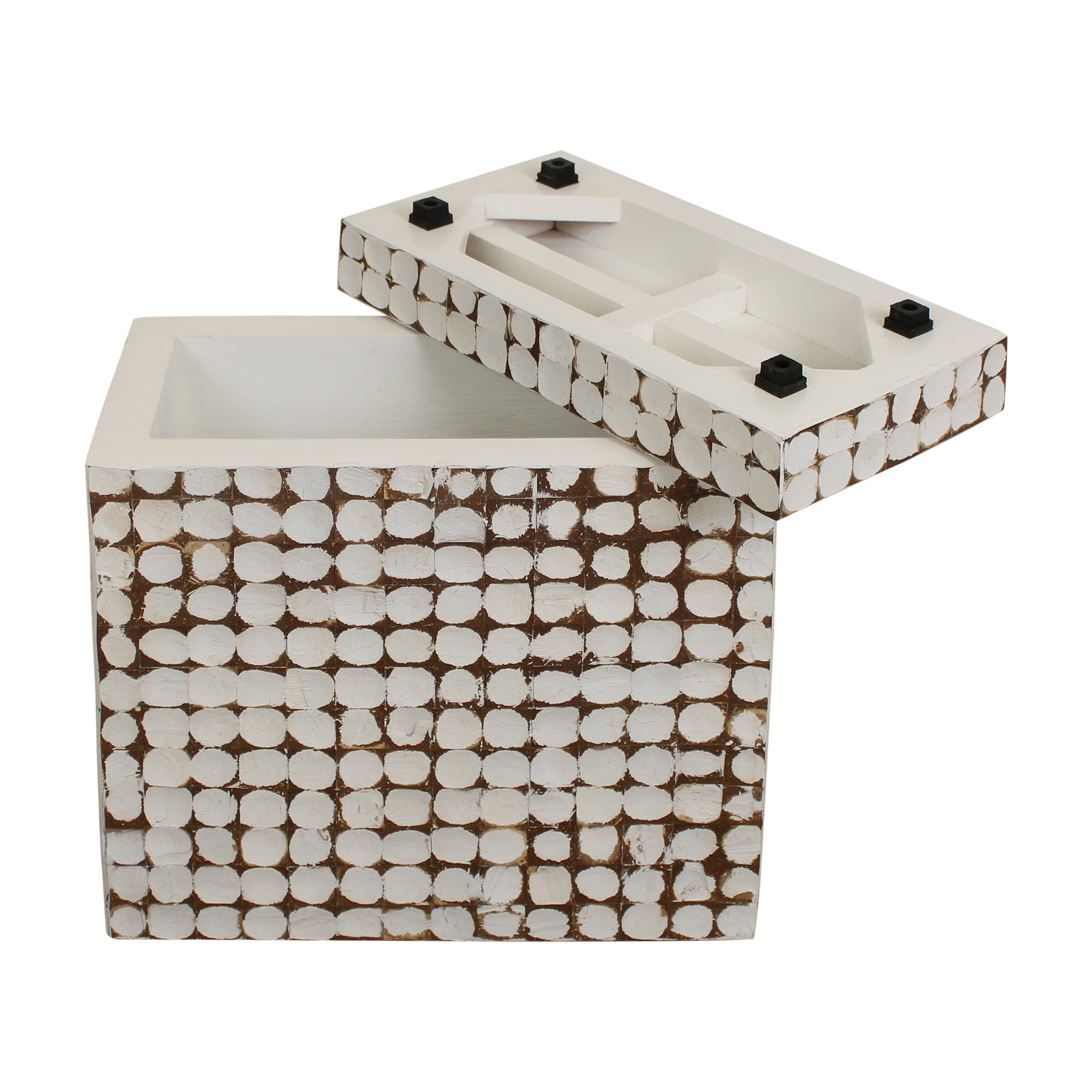 Juliette Coconut Accent Table with Storage – East at Main