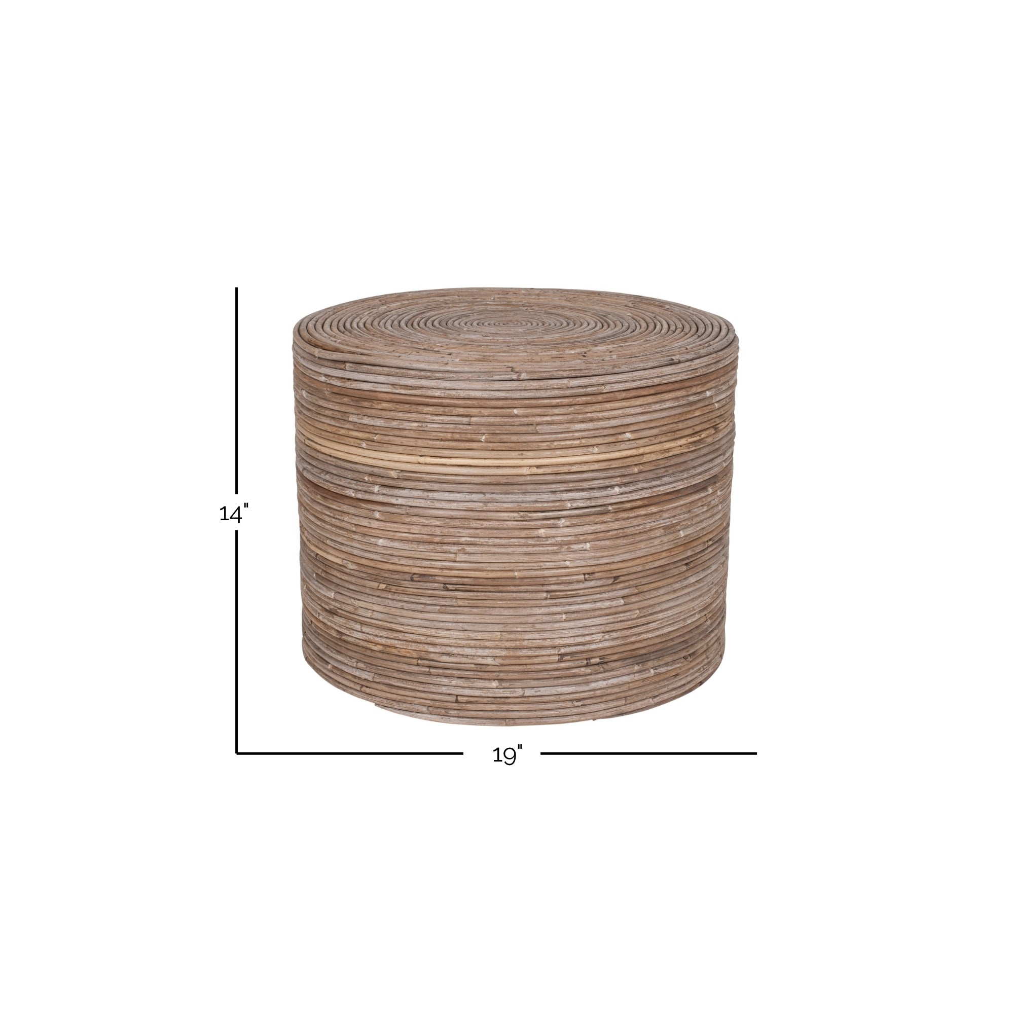 Cameron Rattan Stool Solid Wood ottomans + stools