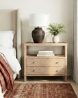 Gemma Solid Wood 2 Drawer Nightstand