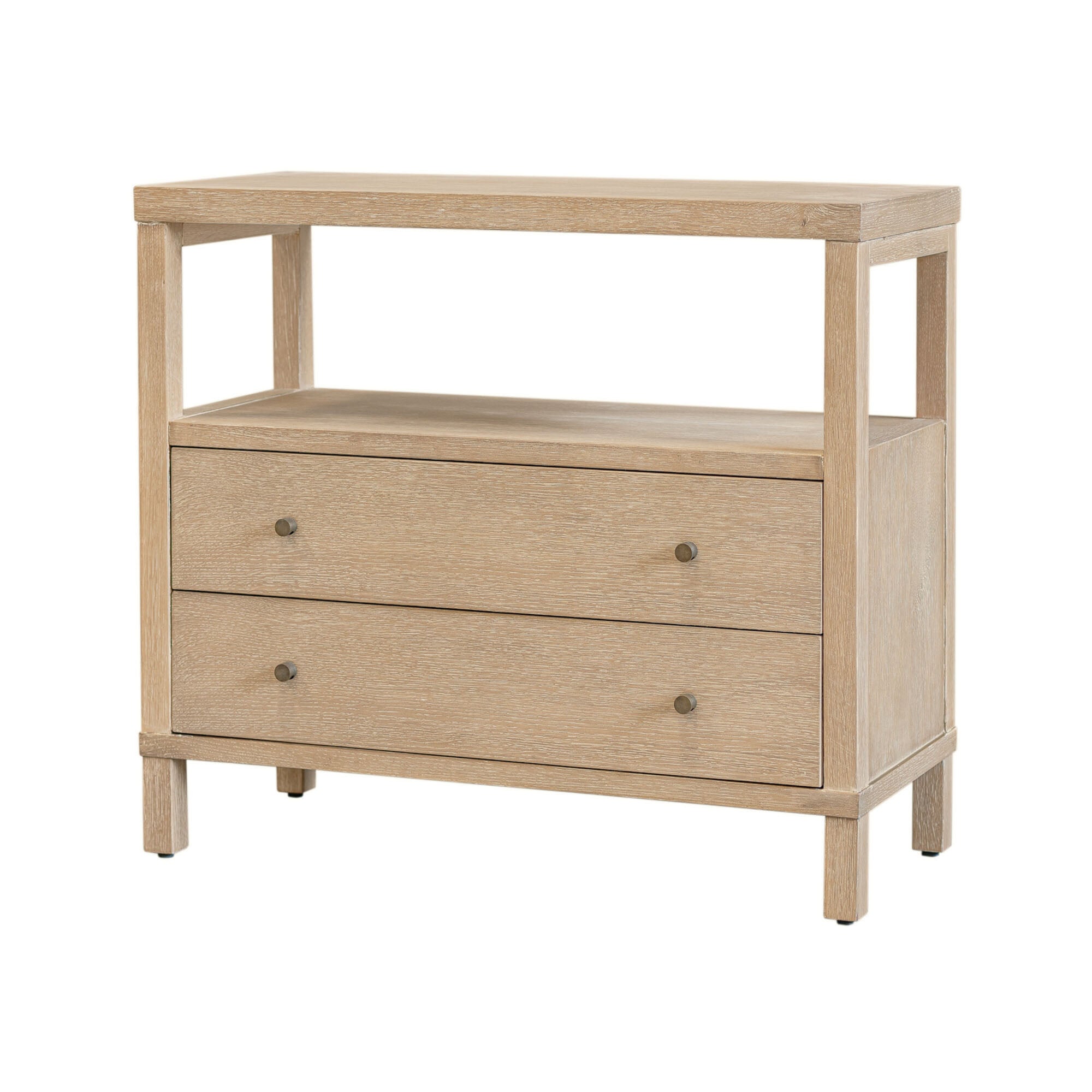 Gemma Solid Wood 2 Drawer Nightstand