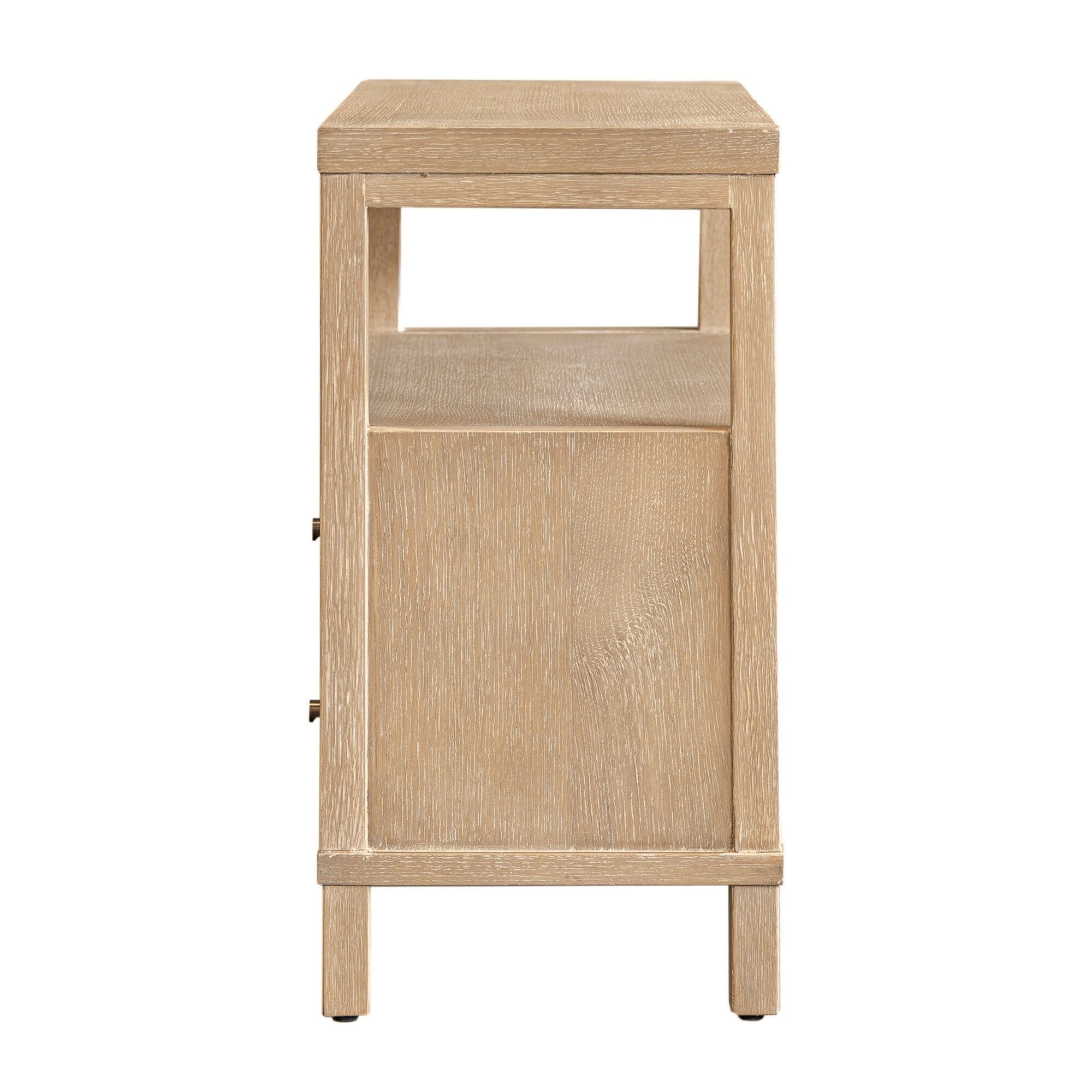 Gemma Solid Wood 2 Drawer Nightstand