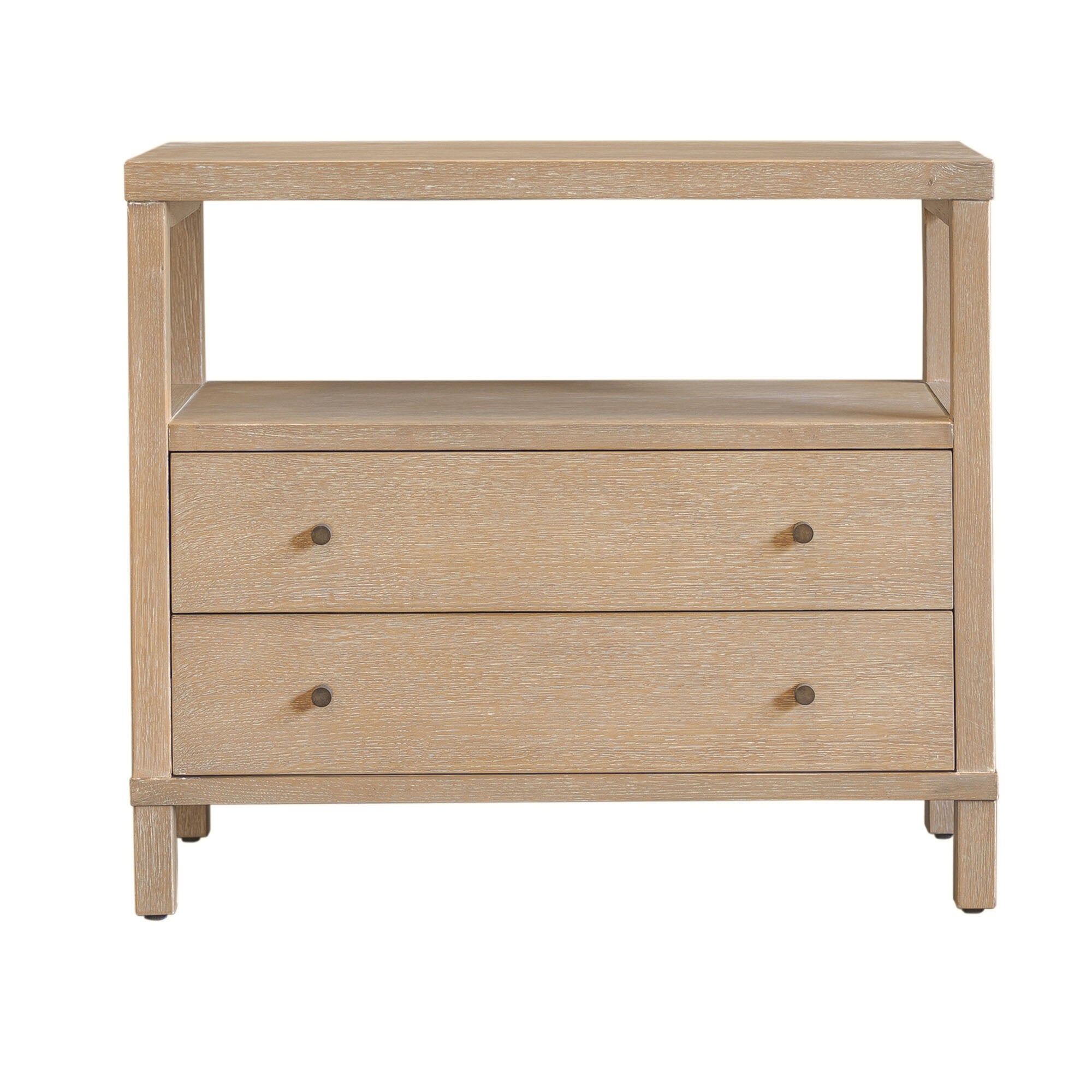 Gemma Solid Wood 2 Drawer Nightstand