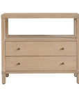 Gemma Solid Wood 2 Drawer Nightstand