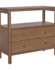 Gemma Rectangular Solid Bayur Wood 34" 2 Drawer Nightstand