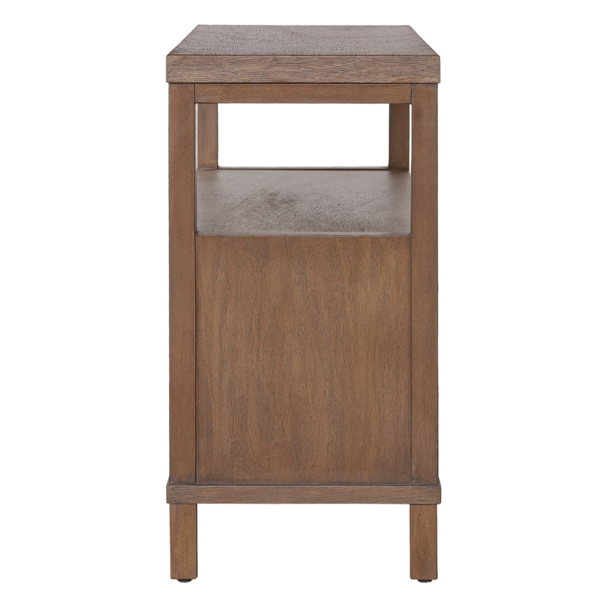 Gemma Rectangular Solid Bayur Wood 34&quot; 2 Drawer Nightstand