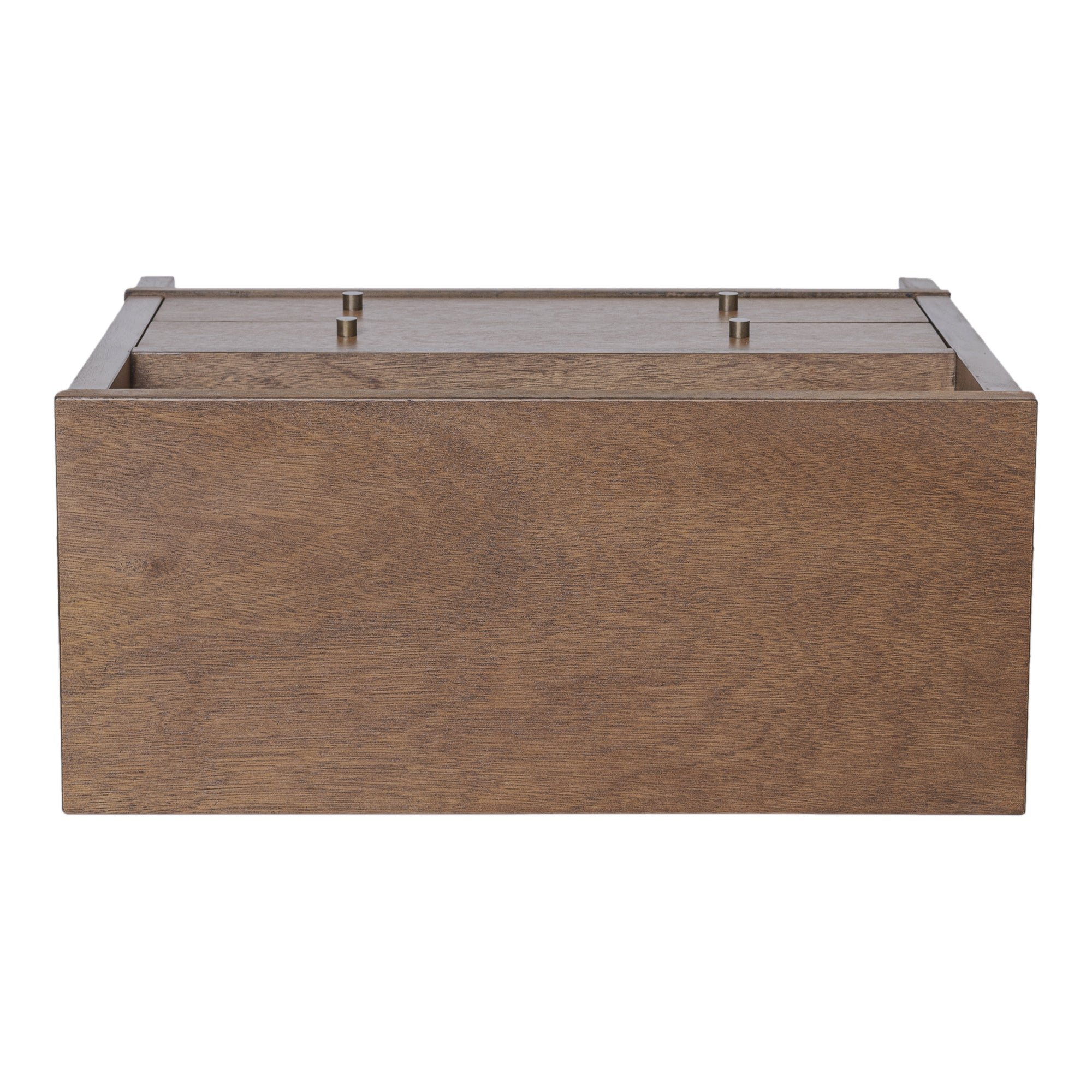 Gemma Rectangular Solid Bayur Wood 34&quot; 2 Drawer Nightstand