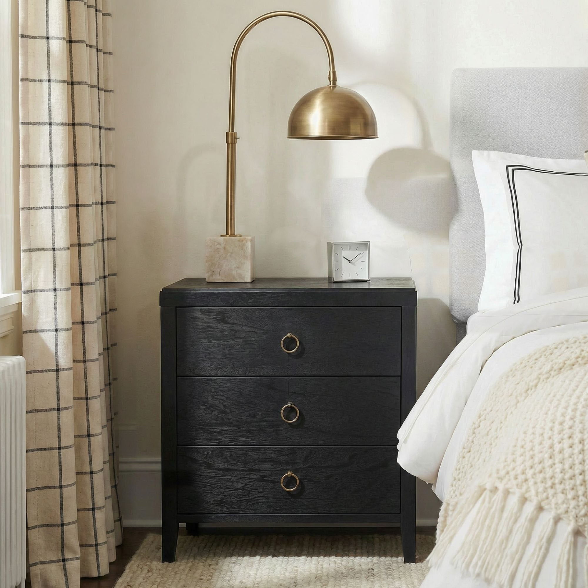 Haven 3 Drawer Nightstand Solid Wood nightstand