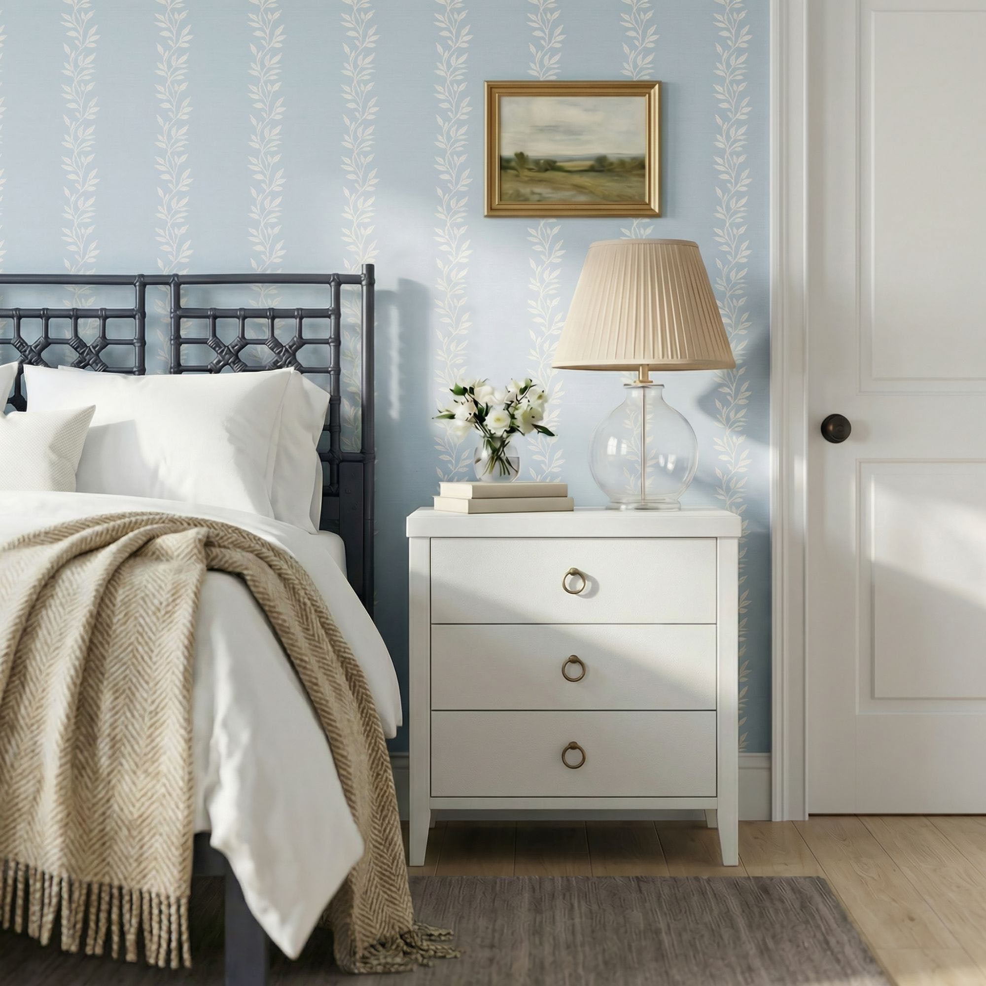 White Haven 3 Drawer Nightstand Bayur Wood nightstand