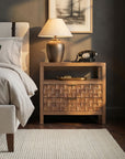 Marlow Mosaic Drawer Nightstand Solid Wood nightstand