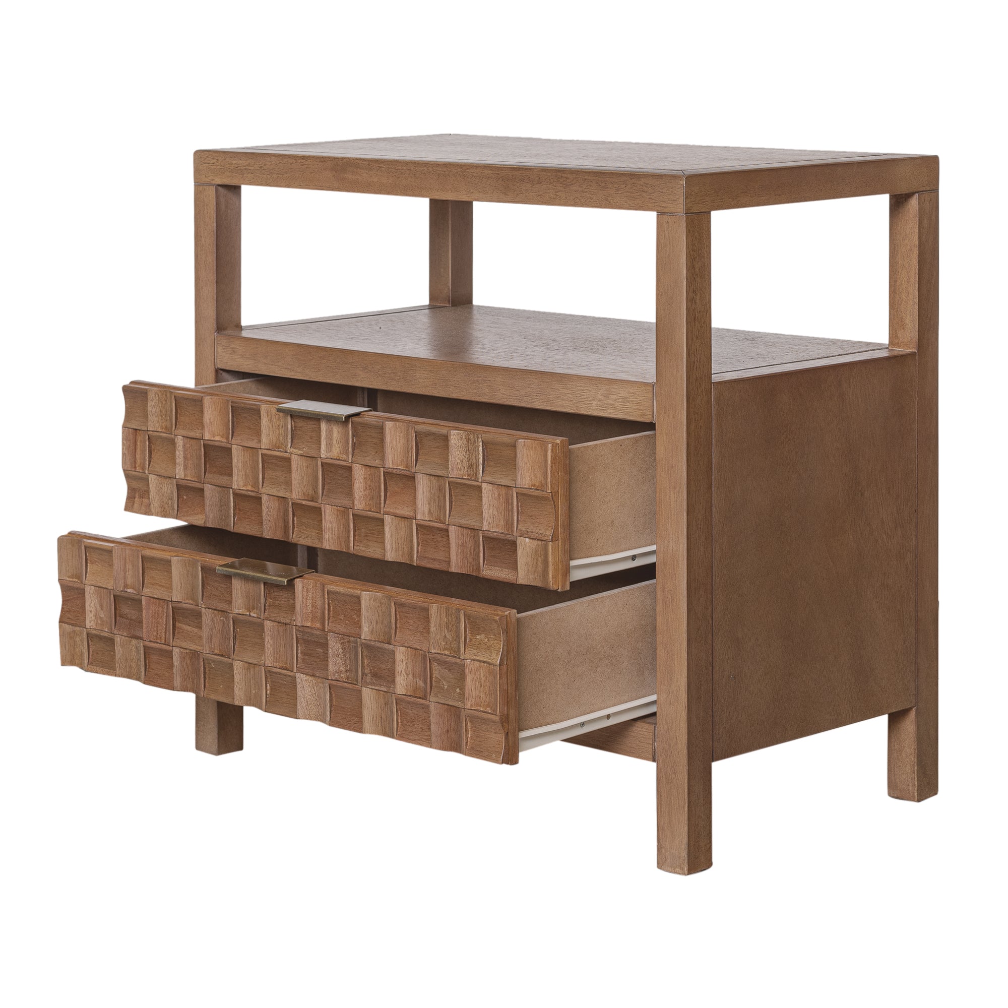 Marlow Mosaic Drawer Nightstand Solid Wood nightstand