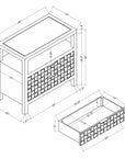 Marlow Mosaic Drawer Nightstand Solid Wood nightstand
