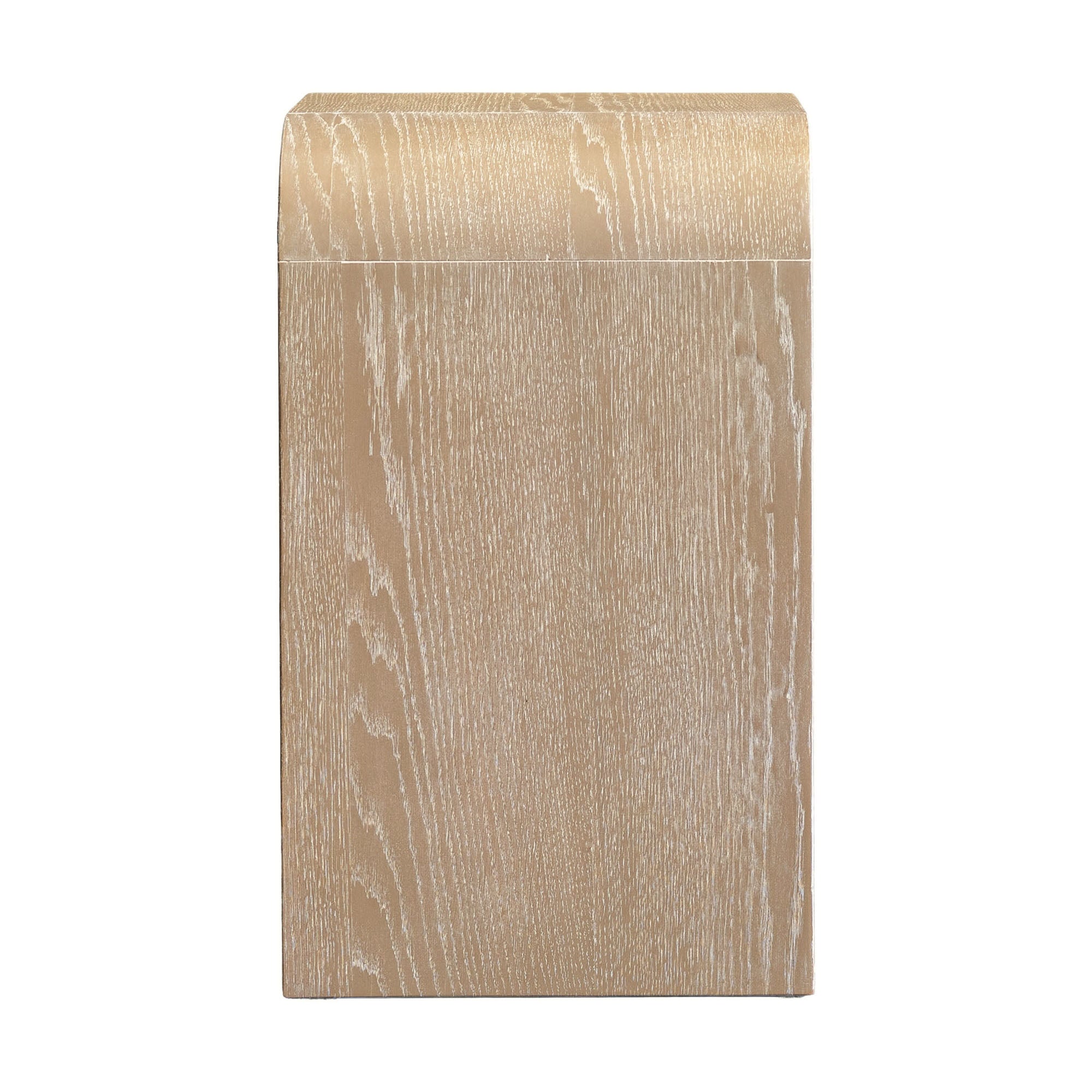 Arlo Bayur Wood 1-Drawer 18" Curved Edge Nightstand Solid Wood nightstand