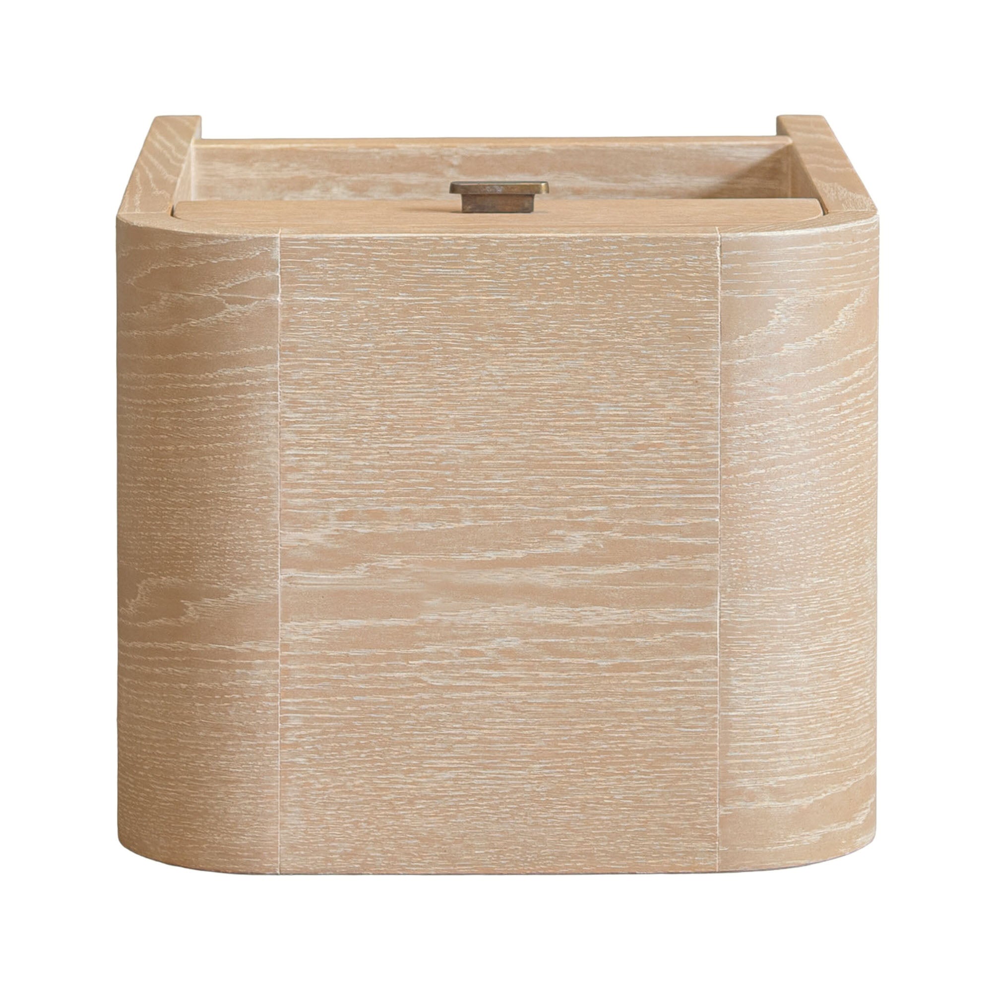 Arlo Bayur Wood 1-Drawer 18" Curved Edge Nightstand Solid Wood nightstand