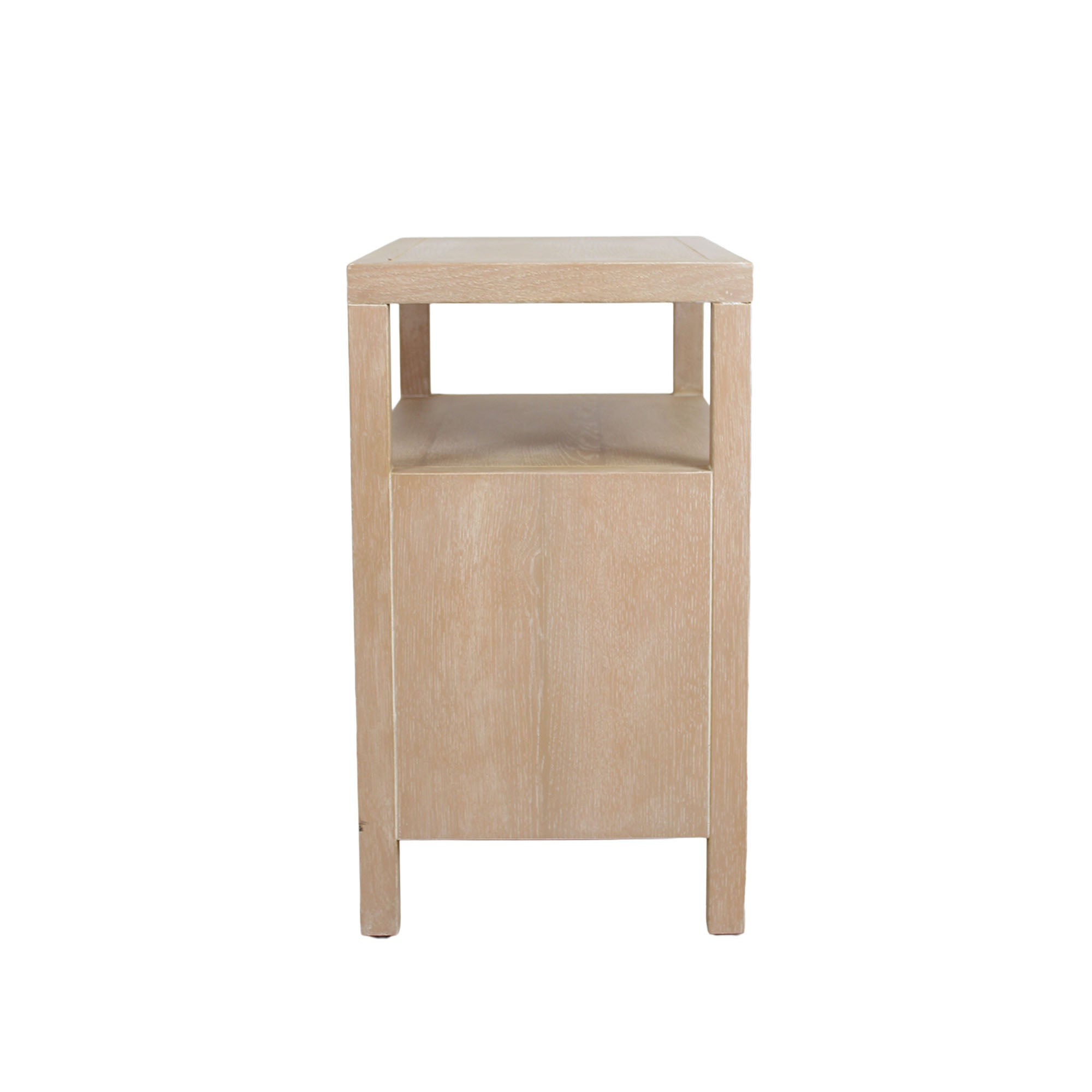 Callan 2 Drawer Nightstand with Shelf Bayur wood, alternate view