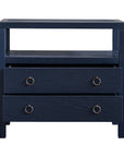 Callan 2 Drawer Nightstand with Shelf Solid Wood nightstand
