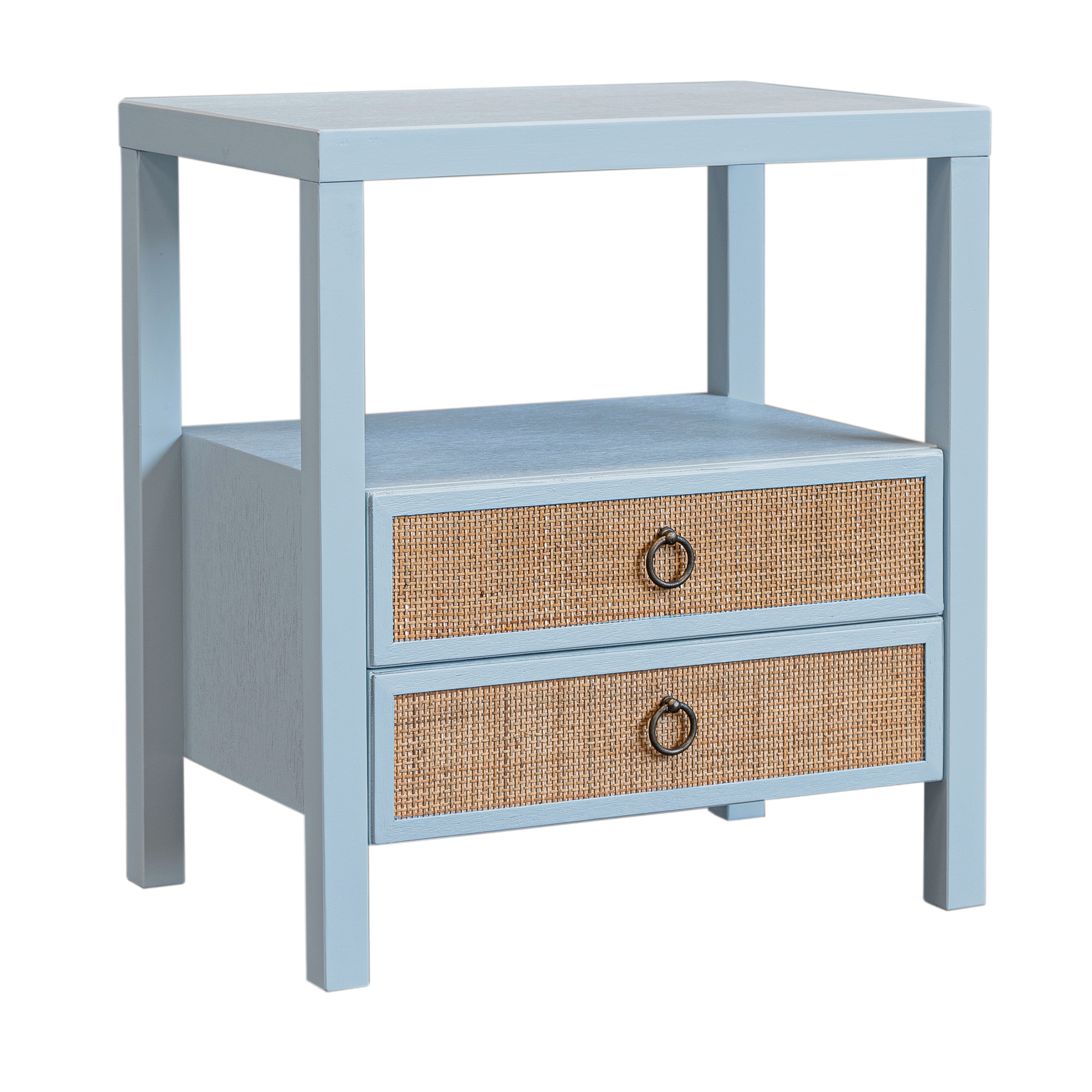 Rowan Cane Door Nightstand with Shelf