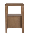 Rowan Cane Door Nightstand with Shelf Solid Wood nightstand