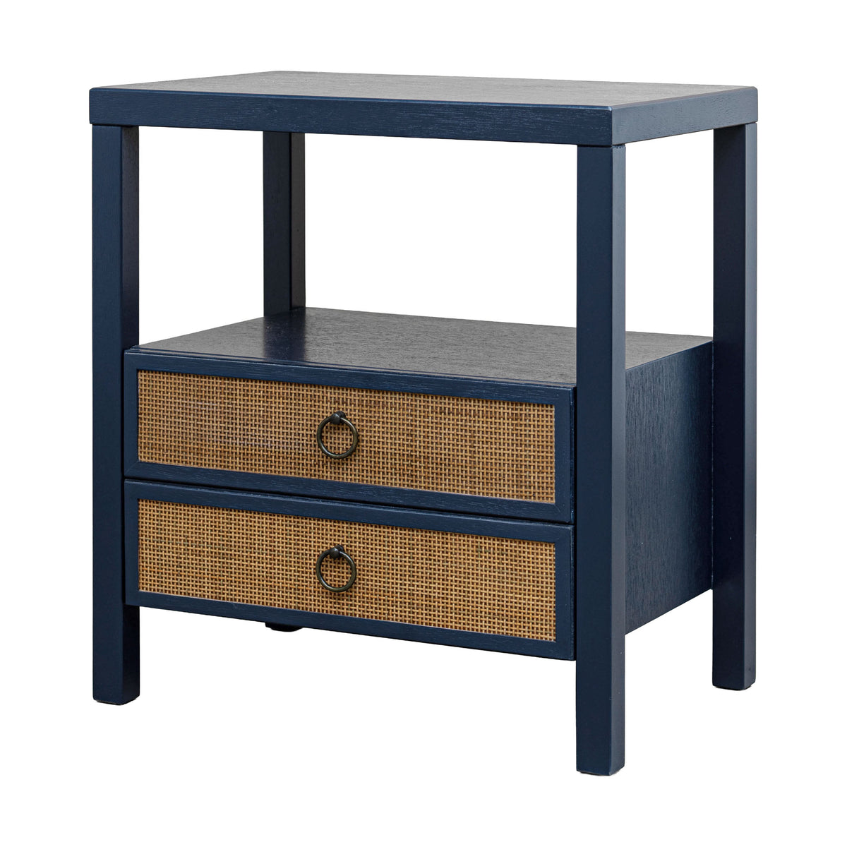 Rowan Cane Door Nightstand with Shelf