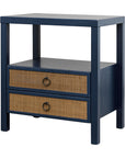 Rowan Cane Door Nightstand with Shelf