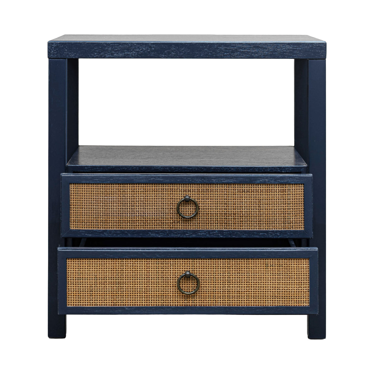 Rowan Cane Door Nightstand with Shelf