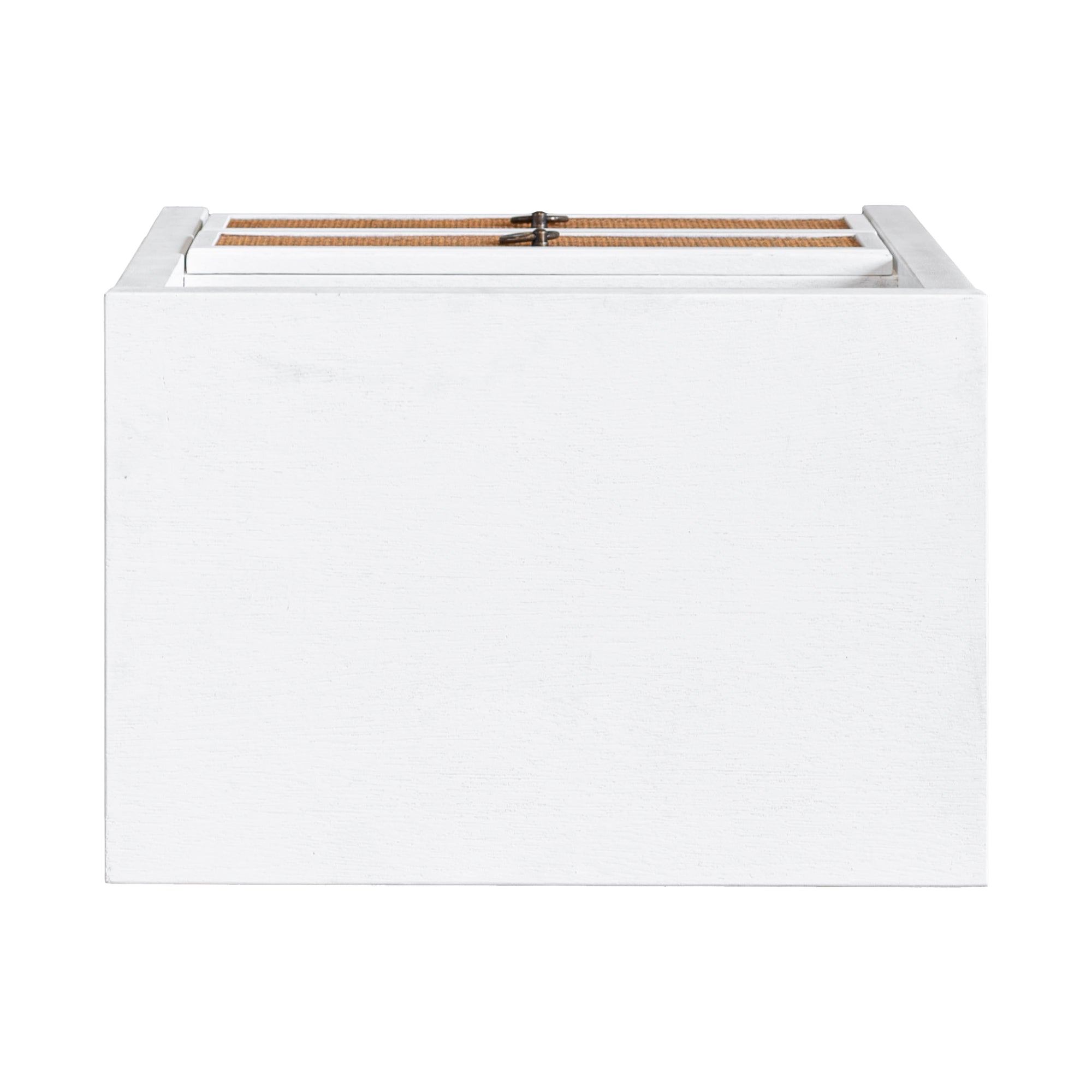 Rowan Cane Door Nightstand with Shelf Solid Wood nightstand