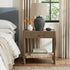 Brown Asura Nightstand With Rush Shelf Bayur Wood nightstand