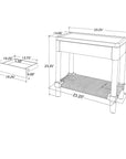 Asura Nightstand With Rush Shelf Solid Wood nightstand
