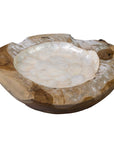 Natura Capiz Lined Bowl, Set of 2