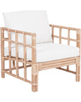 Aylin Open Square Lattice Frame Rattan Occasional Chair