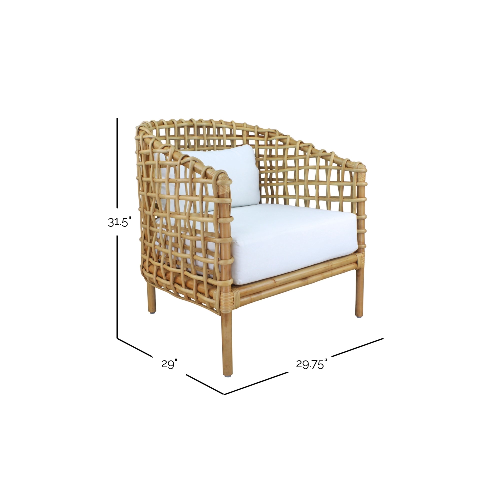 Indigo Road by Egypt Sherrod x East at Main Yulia Openweave Rattan Barrel Occasional Chair