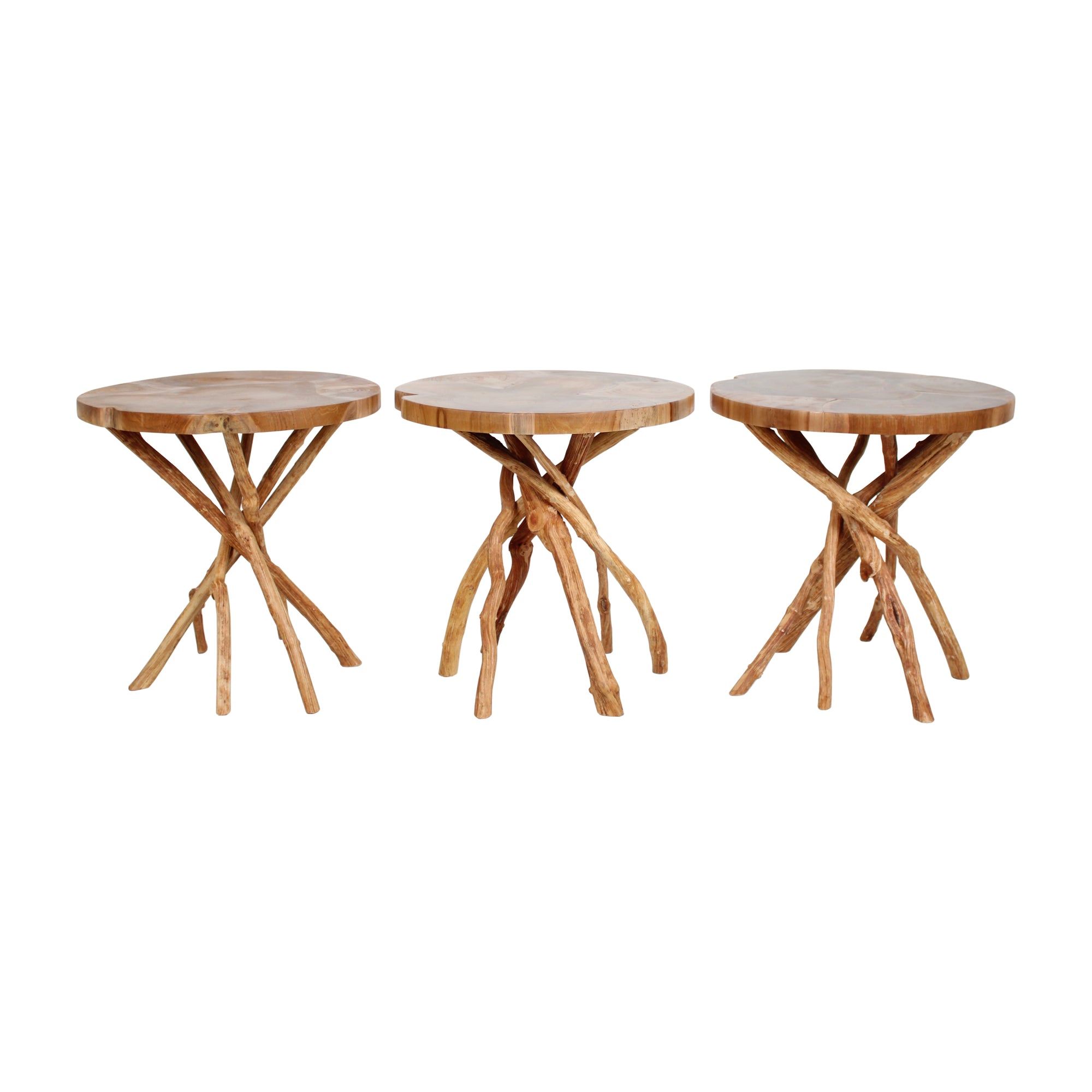 Roell Organic Teak Branch Accent Side Table