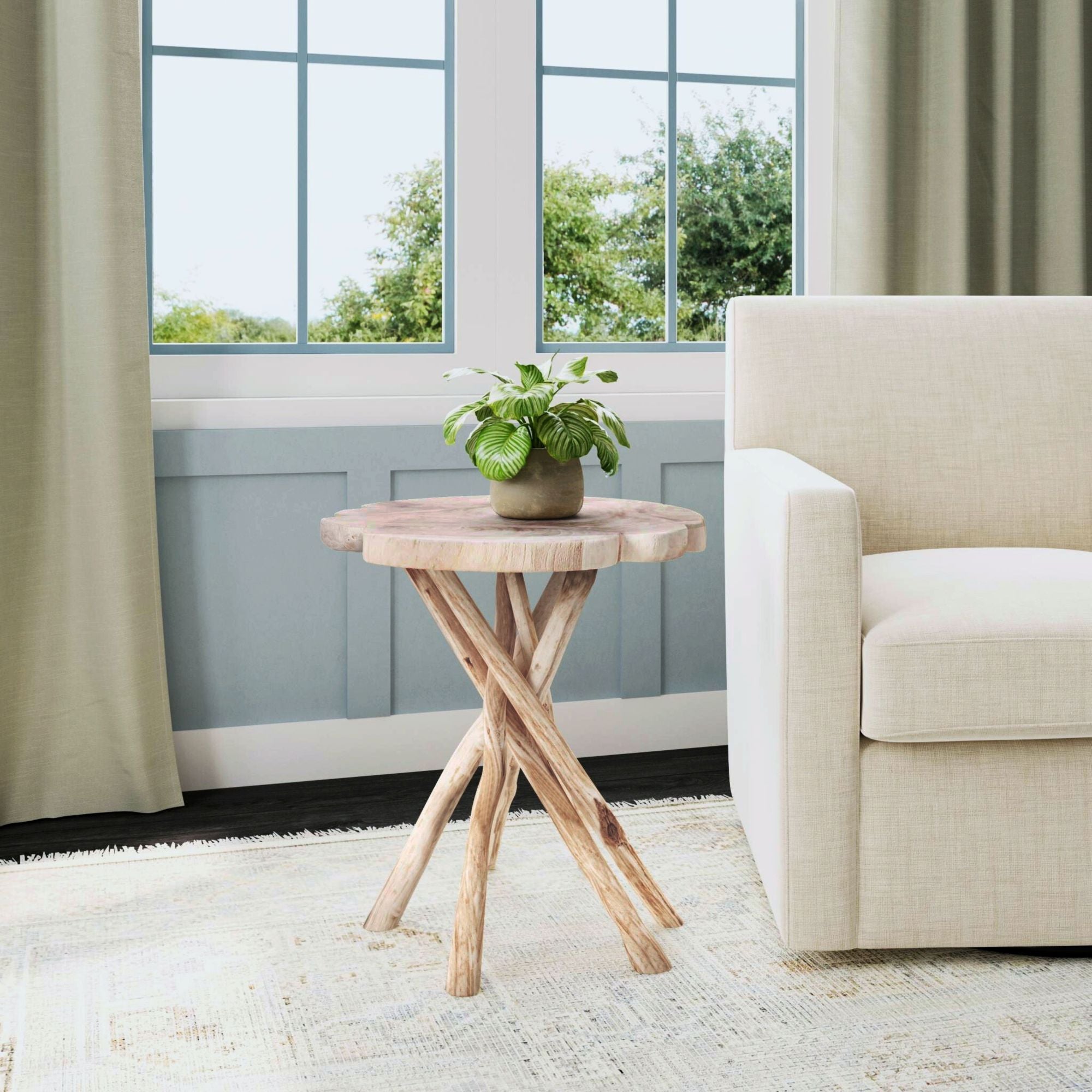 Merrill Teak Branch Accent Table