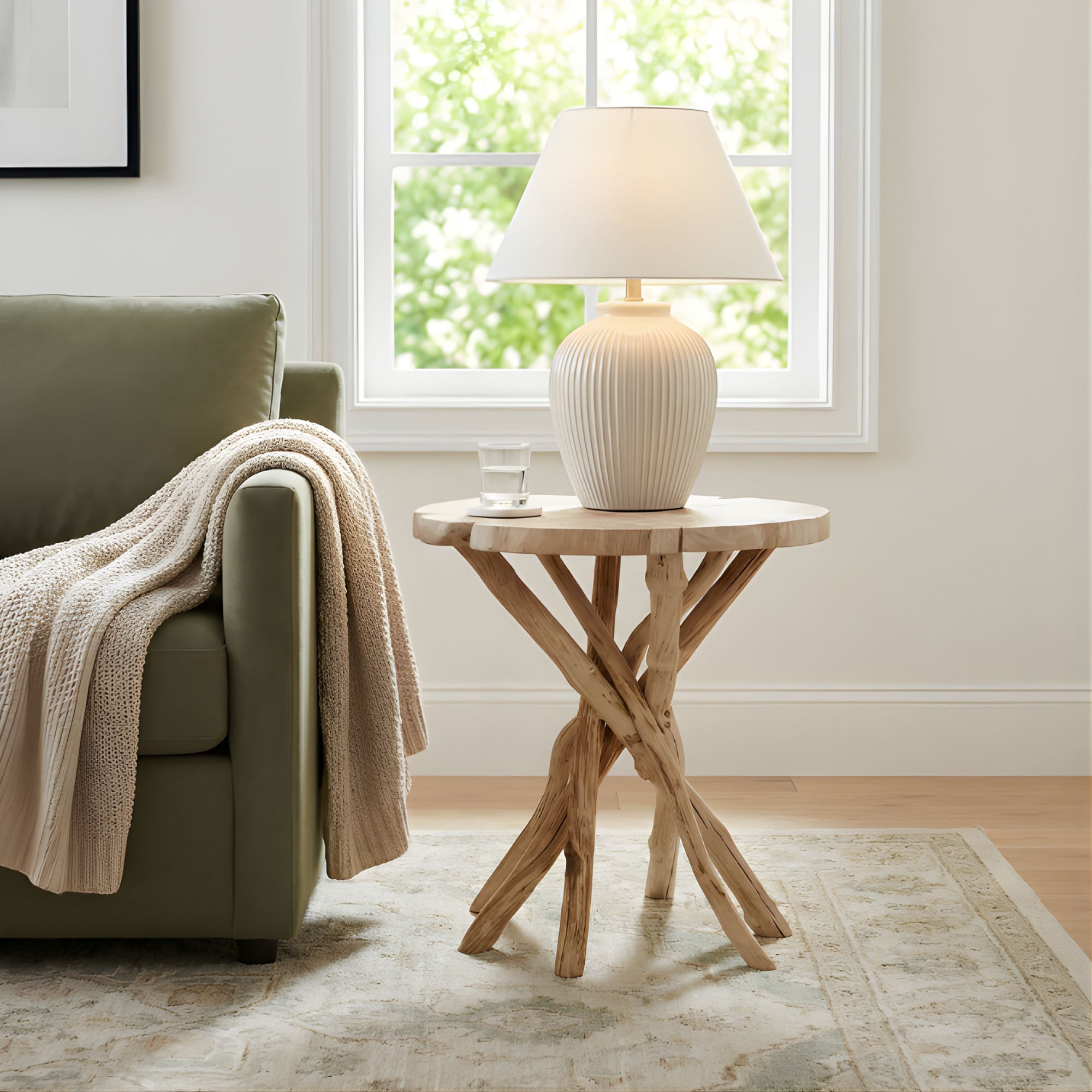 Merrill Teak Branch Accent Table