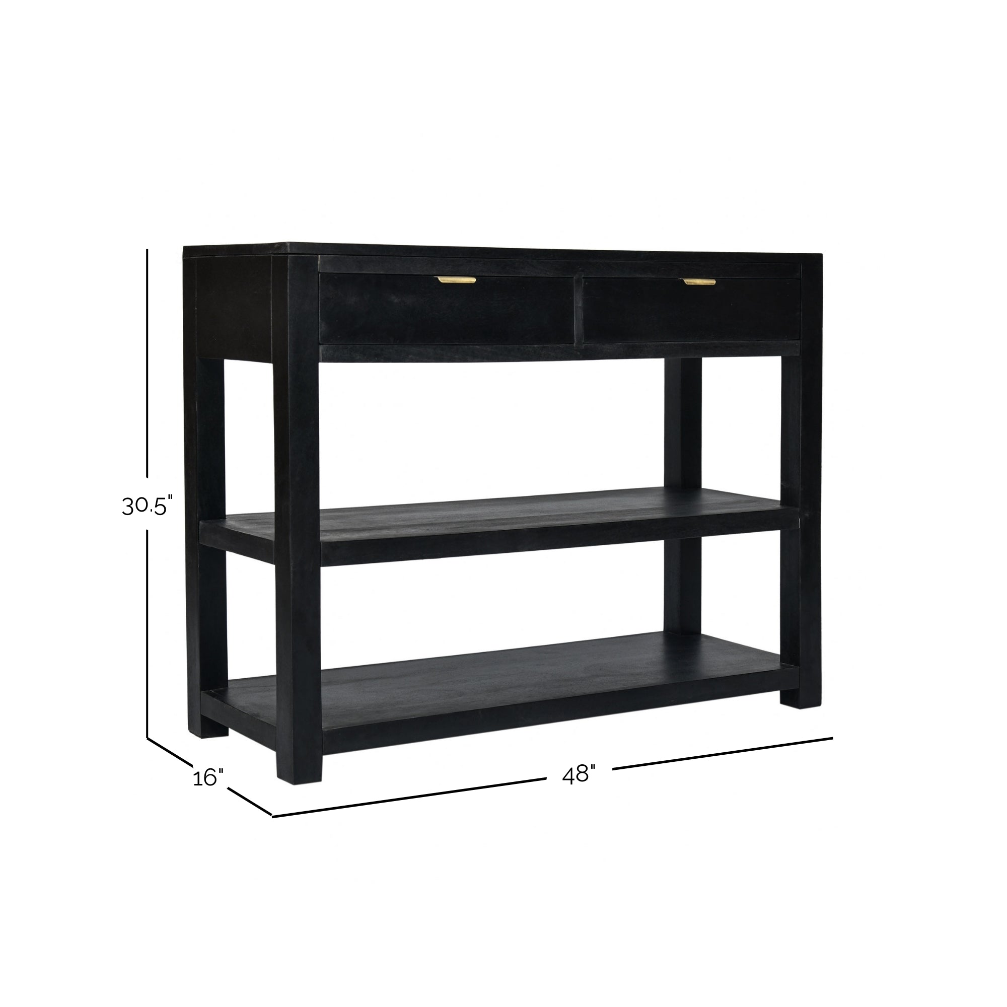 Jade 2 Drawer Solid Wood Console Table