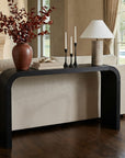 Black Luna Arched Solid Wood Console Table Bayur Wood console table