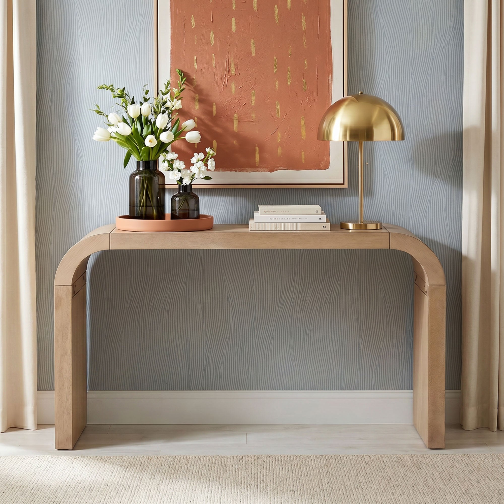 Luna Arched Solid Wood Console Table