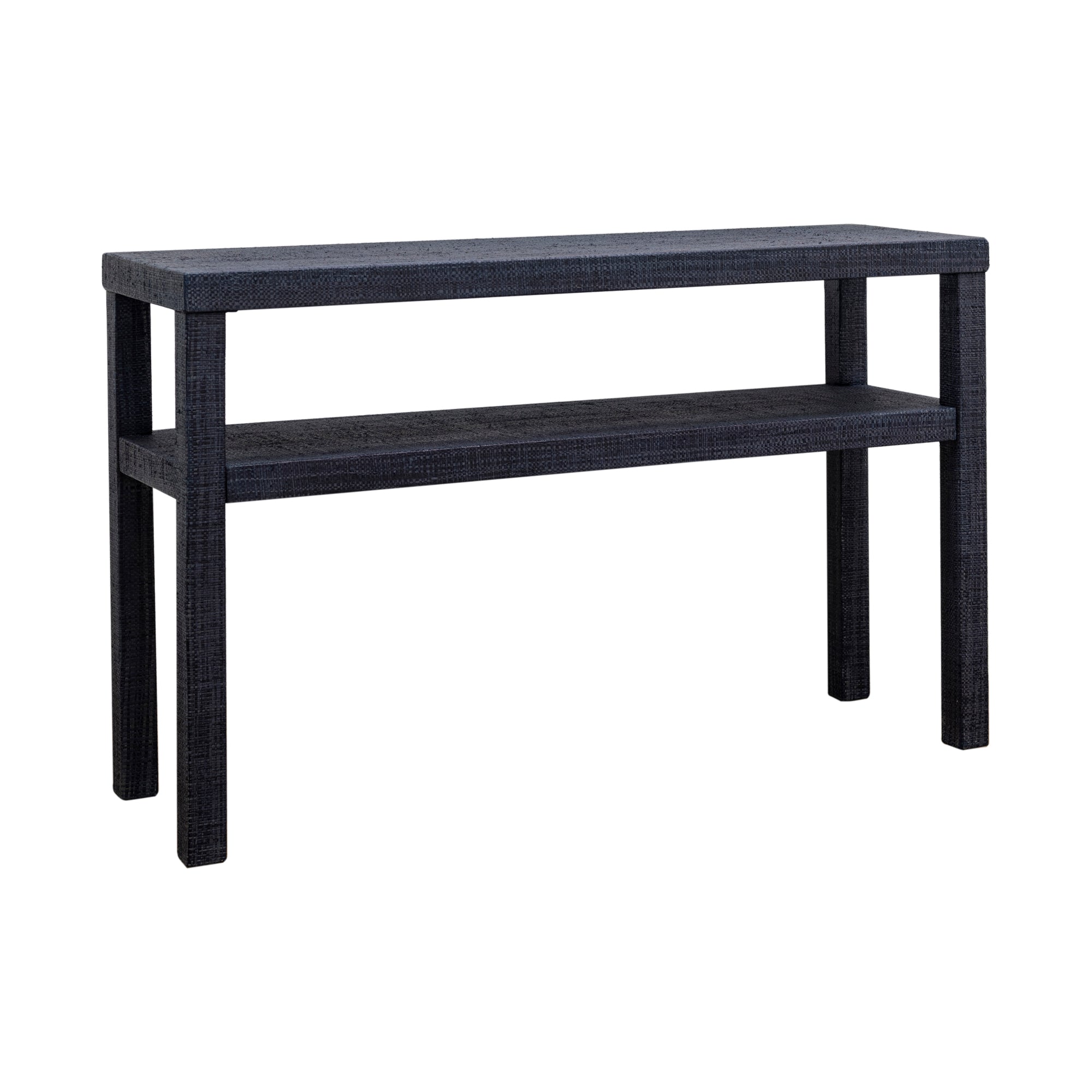 Gia Raffia Wrapped Solid Wood Console Table