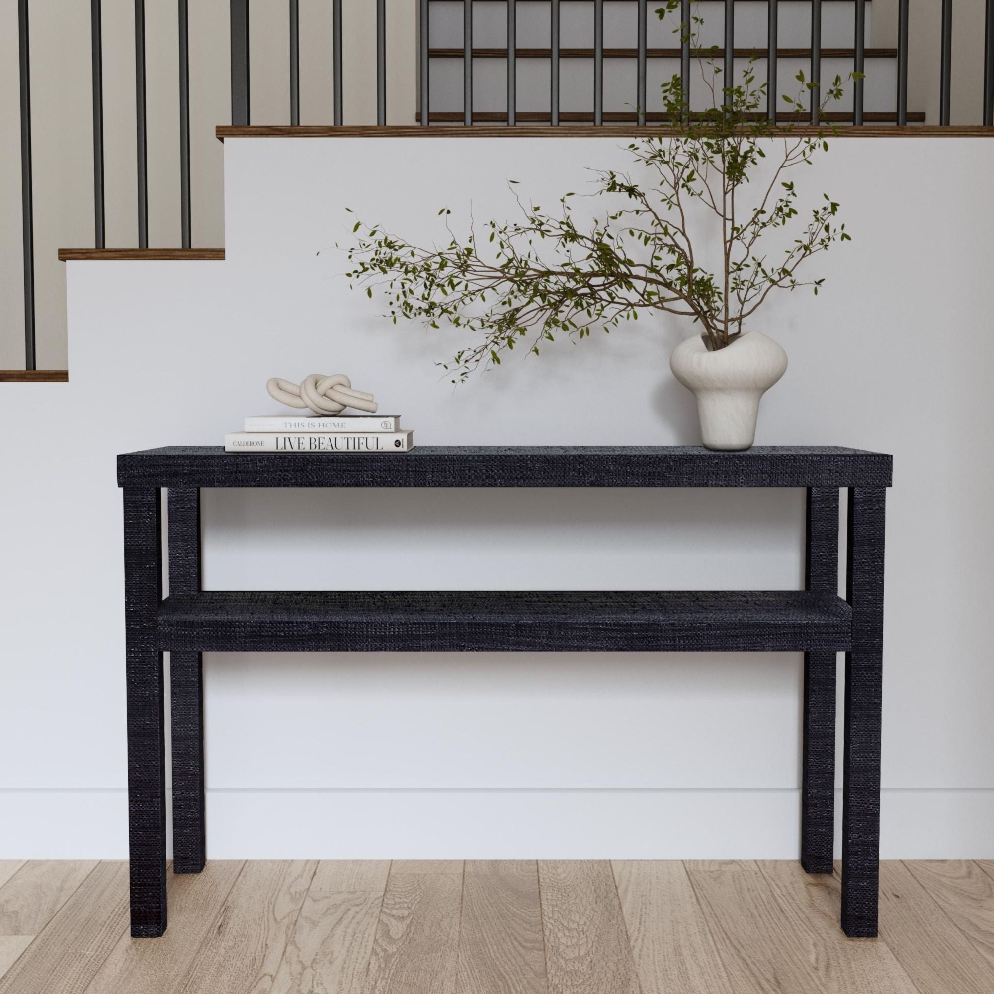 Indigo Road by Egypt Sherrod x East at Main Gia Raffia Console Table