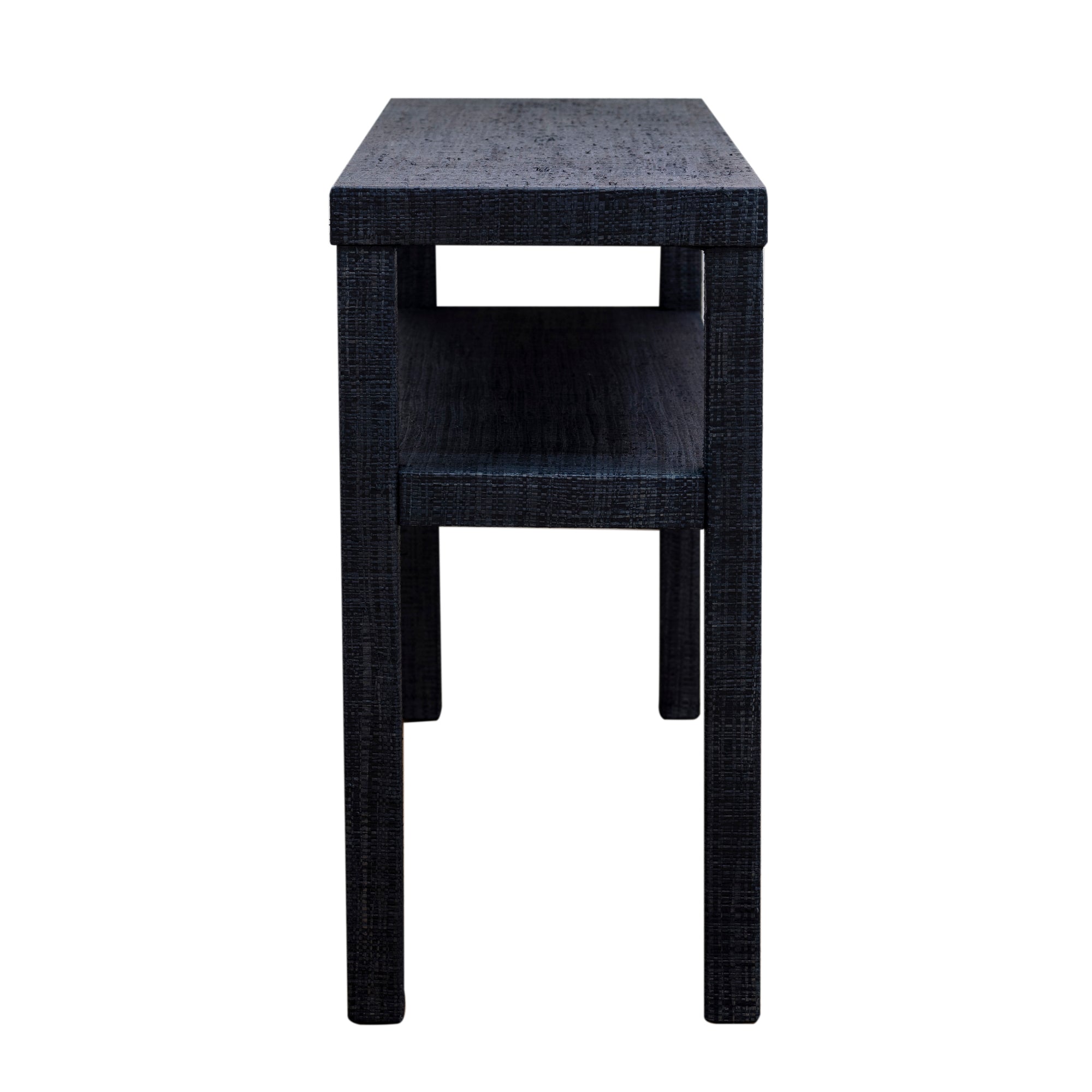 Gia Raffia Wrapped Solid Wood Console Table