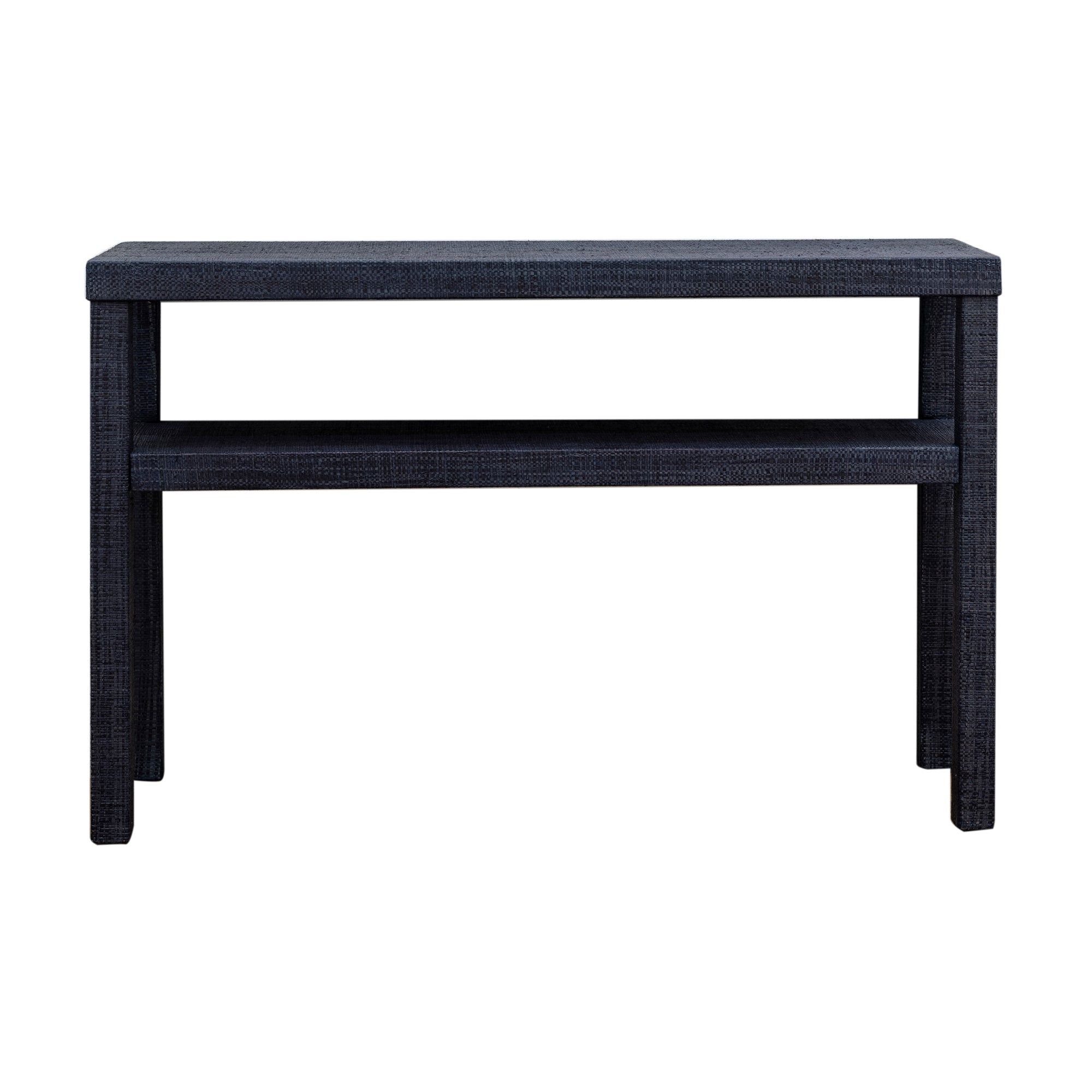 Gia Raffia Wrapped Solid Wood Console Table