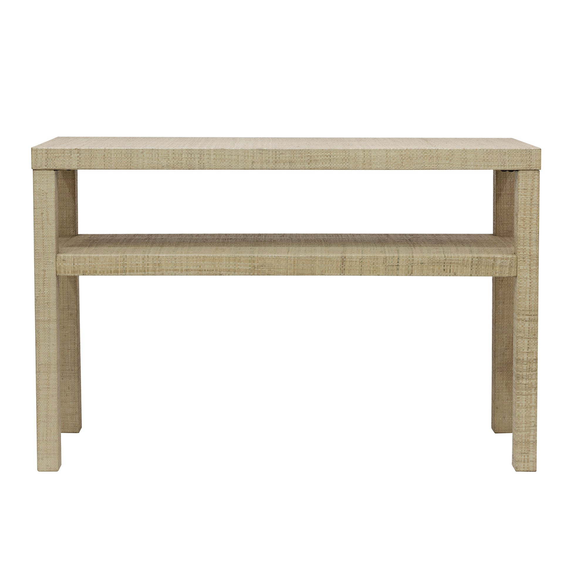 Riley Raffia Console Table with Shelf – East at Main