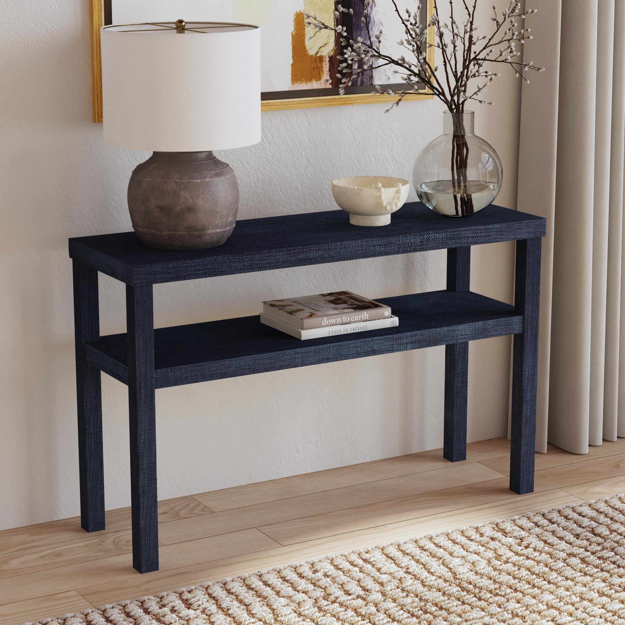 Tailored Raffia Console Table – East at Main