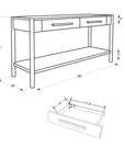 Avalon 2 Drawer Console Table