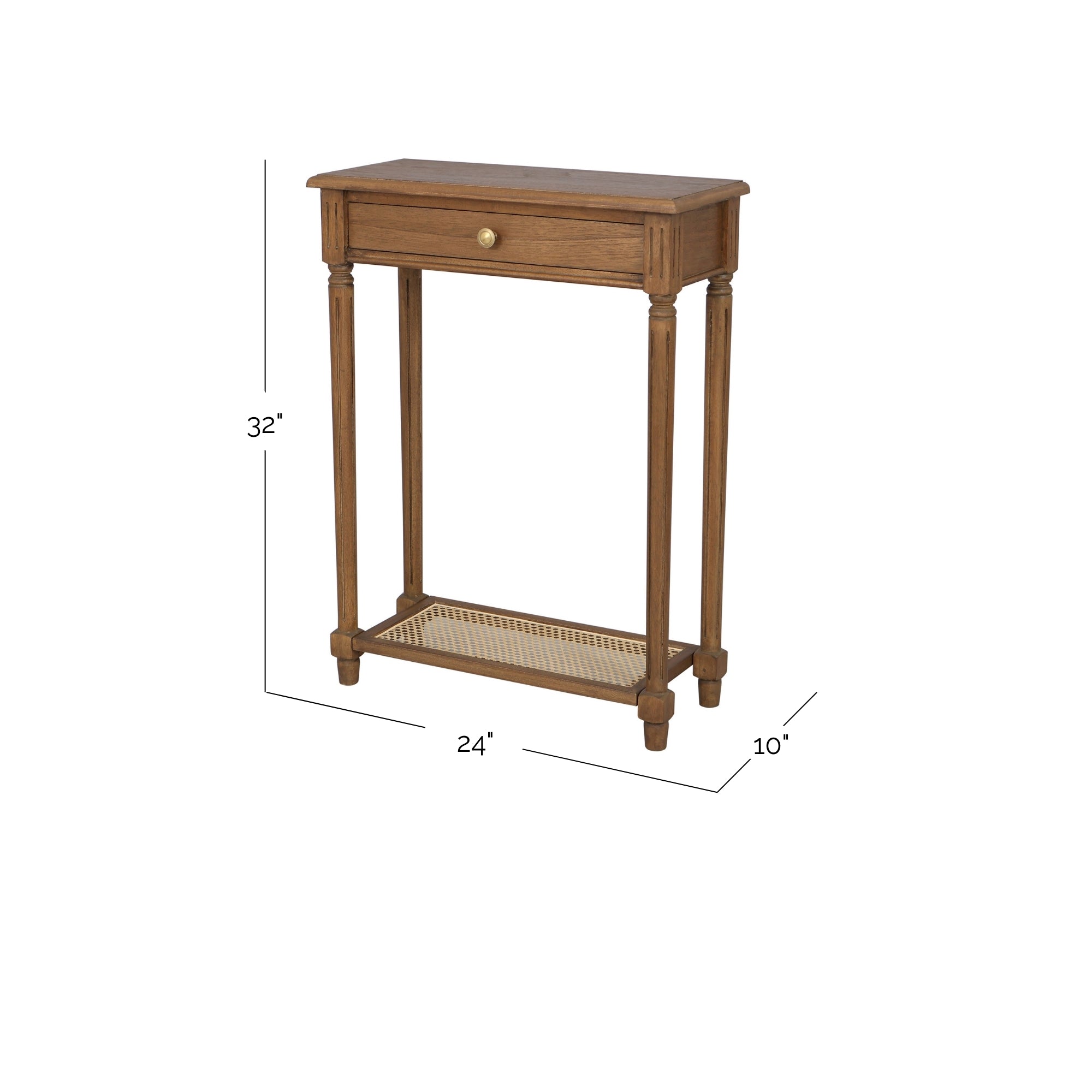 Lila Fluted Leg 24" Console Table Solid Wood console table